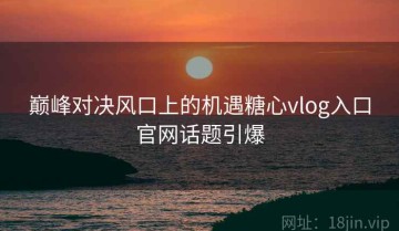 巅峰对决风口上的机遇糖心vlog入口官网话题引爆