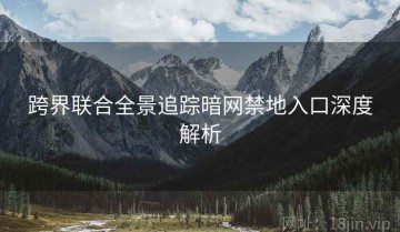 跨界联合全景追踪暗网禁地入口深度解析