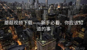蘑菇视频下载——新手必看，你应该知道的事