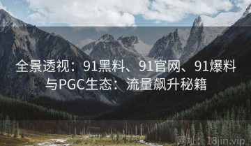 全景透视：91黑料、91官网、91爆料与PGC生态：流量飙升秘籍