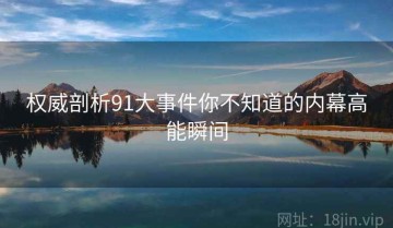 权威剖析91大事件你不知道的内幕高能瞬间