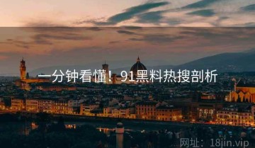 一分钟看懂！91黑料热搜剖析