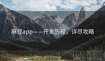 麻豆app——开发历程，详尽攻略