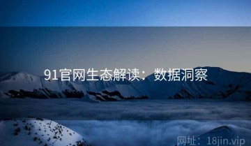 91官网生态解读：数据洞察
