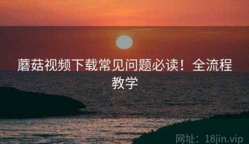蘑菇视频下载常见问题必读！全流程教学