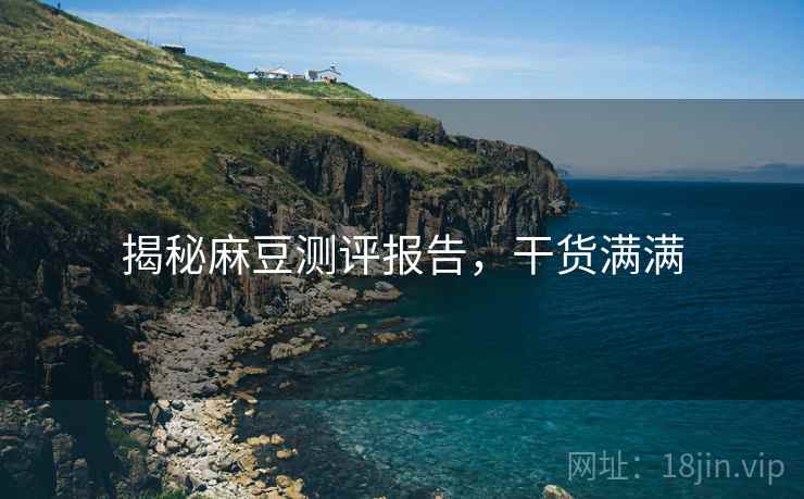 揭秘麻豆测评报告，干货满满
