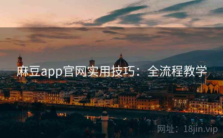麻豆app官网实用技巧：全流程教学