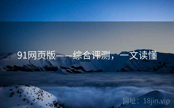 91网页版——综合评测，一文读懂