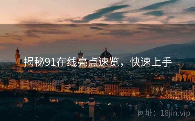 揭秘91在线亮点速览，快速上手
