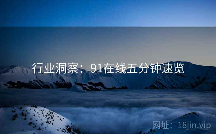 行业洞察：91在线五分钟速览